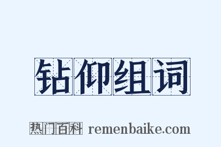 钻仰组词是什么意思的图片